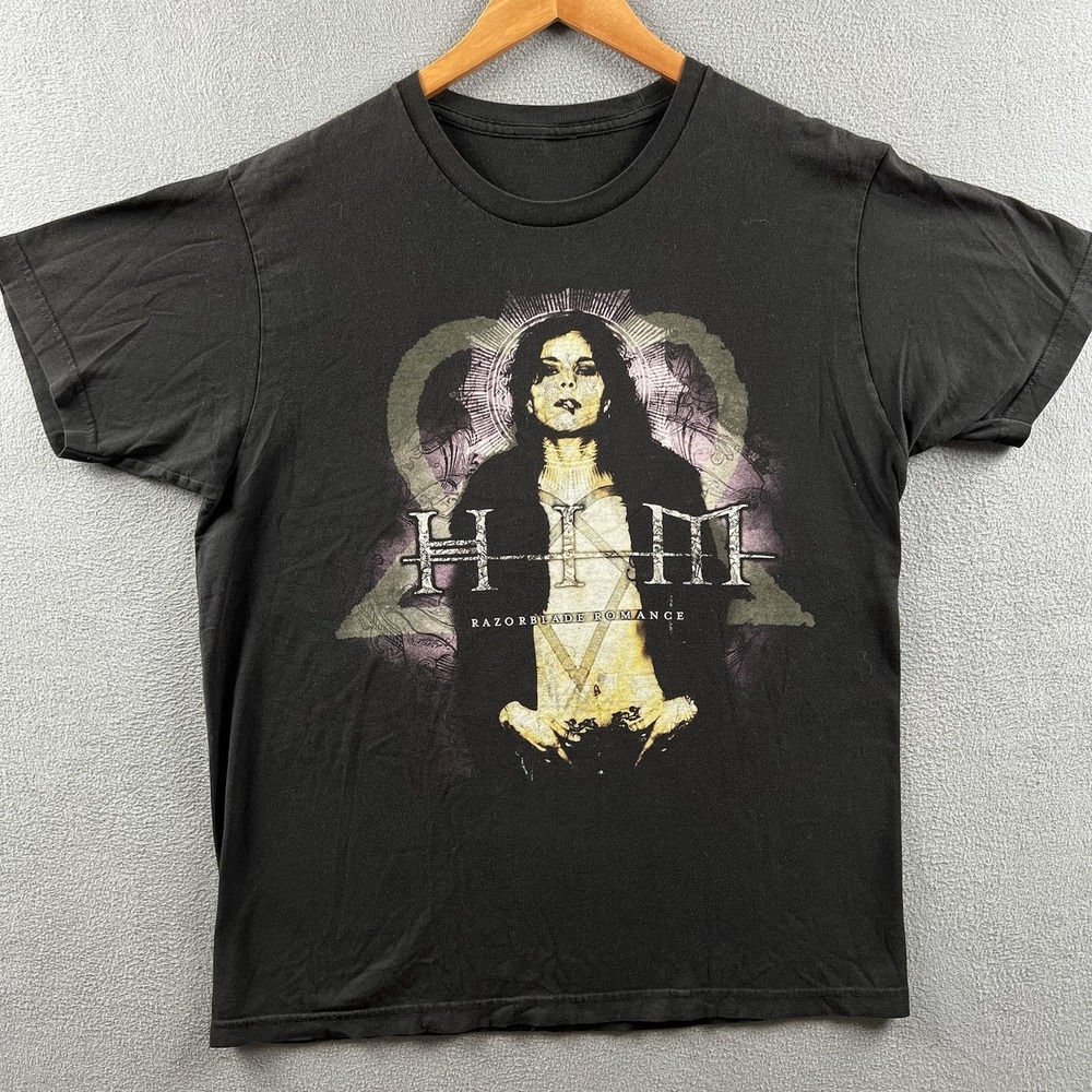 Vintage HIM Shirt Mens XL Tee Razorblade Romance Band Tee CKY Bam Margera 90s